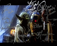 Star Wars: Incredible Yoda Cast & Crew Signed 8" x 10" Photo with Oz, Barclay, Freeborn, etc. (13 Sigs)(Beckett/BAS LOA)(Grad Collection)