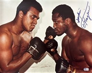 Muhammad Ali & Joe Frazier Superb Signed 16" x 20" Color Photo (Beckett/BAS LOA)(Grad Collection)