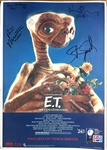 E.T. Casy Signed 18.5" x 27.5" 3-D Video Store Display with Spielberg, Thomas, Stone & MacNaughton (Beckett/BAS LOA)