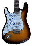 Guns N Roses Group Signed Fender Squier Stratocaster Guitar with Original Lineup! (JSA LOA)