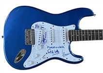 Foreigner Group Signed Fender Squier Stratocaster Guitar (4 Sigs)(JSA)