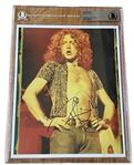 Led Zeppelin: Robert Plant Signed 8" x 10" Color Concert Photo from Classic Zep Era! (Beckett/BAS Encapsulated)