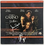 Casino: Impressive Cast Signed LaserDisc Cover w/ DeNiro, Stone, Pesci, Rickles, & Woods! (Beckett/BAS LOA)