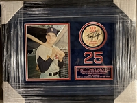 Tony Conigliaro Signed Beverage Coaster in Framed Display (Third Party Guaranteed)