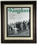Arnold Palmer Signed Kingdom Magazine Canvas Photograph in Framed Display (PSA/DNA LOA)