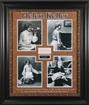 Helen Keller Signature in Beautiful Custom Framed Display (Beckett/BAS LOA)