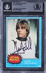 Mark Hamill Signed 1977 Star Wars #1 Luke Skywalker "Rookie Card" (Beckett/BAS Encapsulated)