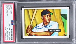 Willie Mays Signed 1986 CCC #305 Reprint Card LE #159/1951 (PSA/DNA Encapsulated)
