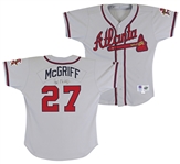 Fred McGriff Game Worn & Signed 1995 Atlanta Braves Jersey - Personally Gifted to Shaquille ONeal (Shaq Collection LOA)(Beckett/BAS)
