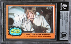 Mark Hamill Star Wars Signed 1977 Star Wars #301 Card (Beckett/BAS Encapsulated)