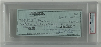 Johnny Cash Signed 1995 "The Johnny Cash Show" Business Check (PSA/DNA Encapsulated)