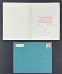 Apollo 11: Buzz Aldrin Signed Personal Christmas Card w/ Handwritten Envelope (Third Party Guaranteed)