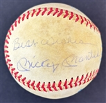 Mickey Mantle Rare Vintage Signed OAL Baseball w/ Best Wishes Inscription (Third Party Guaranteed)