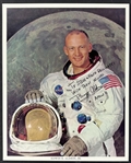 Buzz Aldrin Signed & Inscribed 8" x 10" Official NASA Lithograph Photo (Third Party Guaranteed)