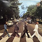 The Beatles: Paul McCartney & Ringo Starr Dual Signed "Abbey Road" Record Album Cover (ex. John Brennan Collection)(Beckett/BAS LOA)