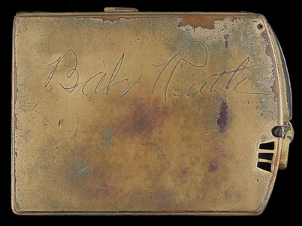 Babe Ruth Signed Vintage Cigarette Case (JSA)