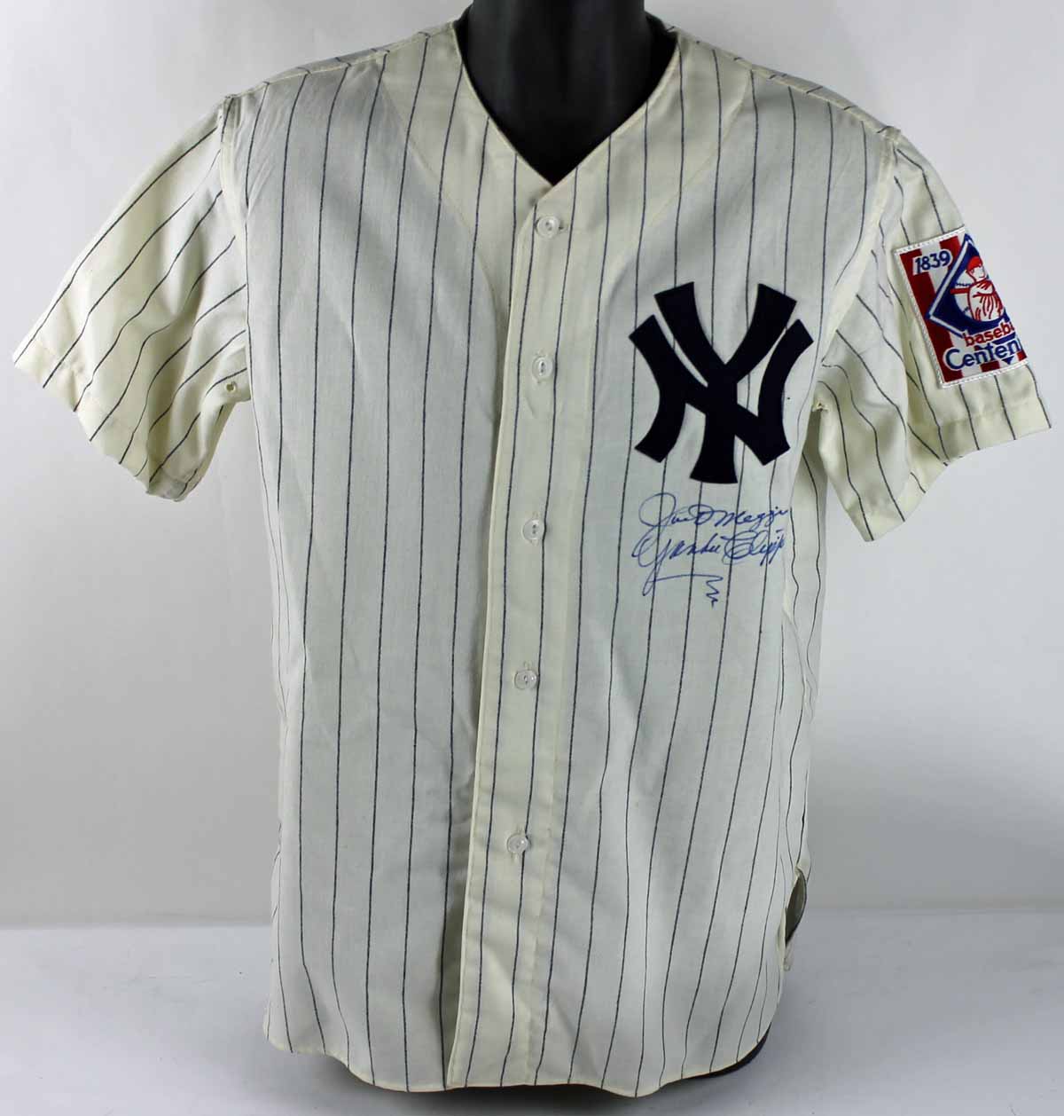 Lot Detail - Rare Joe DiMaggio Signed Mitchell & Ness Jersey w