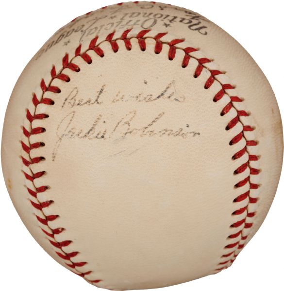 Jackie Robinson Exceptionally Rare Single Signed ONL Baseball (PSA/DNA)