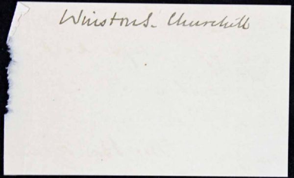 Rare Winston Churchill Vintage Full Name Signature (PSA/DNA)