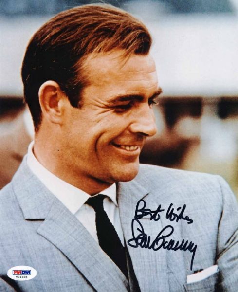 Sean Connery Superb Signed Photo as James Bond with "Best Wishes" Insc. (PSA/DNA)