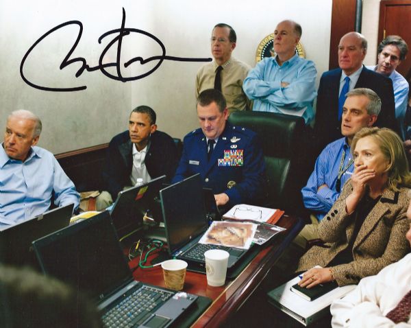 President Barack Obama Important Signed 8" x 10" Color Photo from Situation Room during Bin Laden Mission (JSA)
