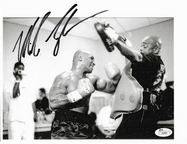 Mike Tyson Signed 8" x 10" Fighting-Era Photo (JSA)