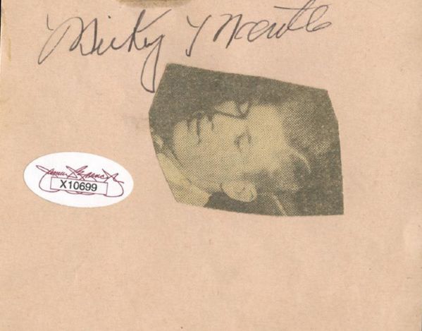 1951 Mickey Mantle Scarce Rookie Ballpoint Signature (JSA)