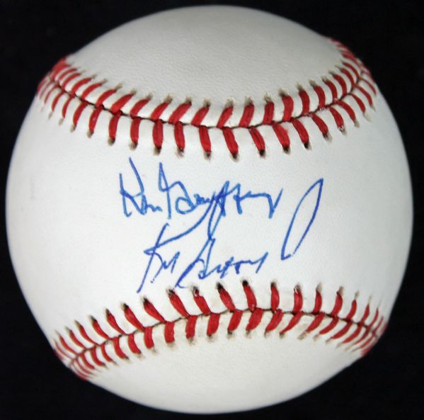 Ken Griffey Jr. & Sr. Signed OAL Rookie Baseball (JSA)