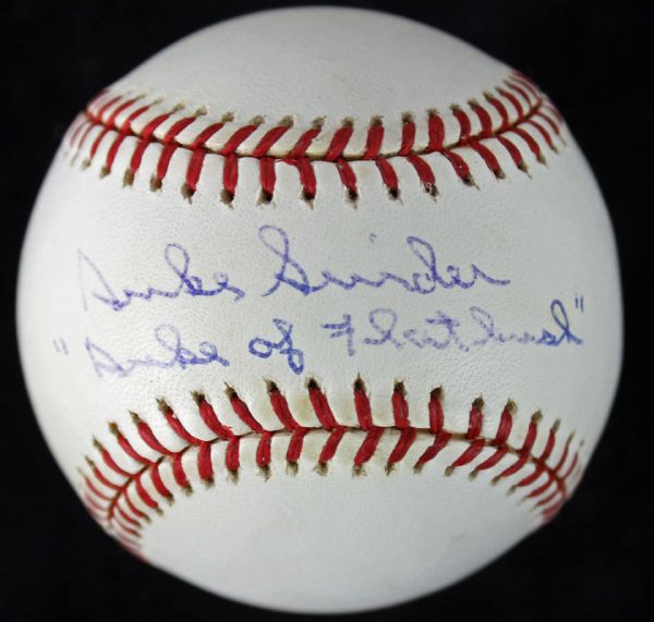 Duke Snider Signed "The Duke Of Flatbush" OML Baseball (JSA)