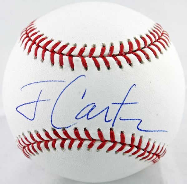 President Jimmy Carter Signed Near-Mint OML Baseball (PSA/DNA)