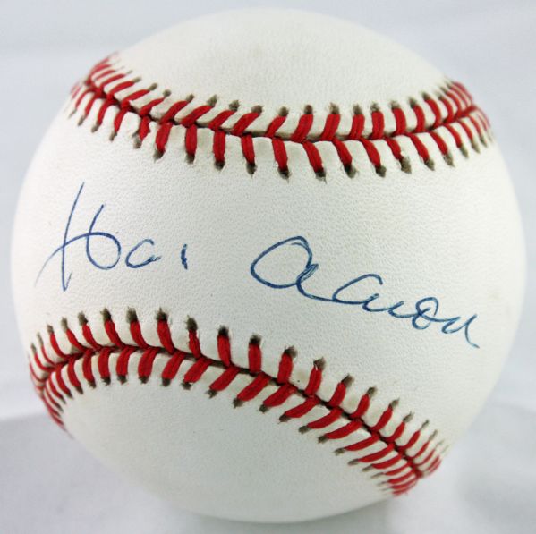 Hank Aaron Signed ONL Coleman Baseball (PSA/DNA)