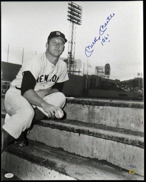 Mickey Mantle Signed Limited Edition 16" x 20" Photo w/ Rare "1961" Inscription (JSA)