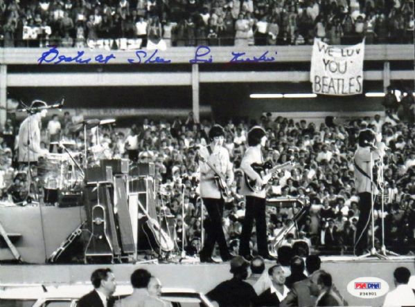 The Beatles: Sid Bernstein Signed Beatles At Shea Stadium 8" x 10" Photo (PSA/DNA)