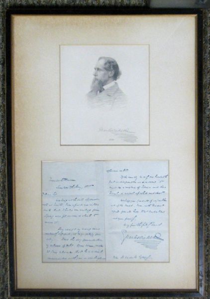 Charles Dickens Signed & Hand Written Letter Regarding Paying a Debt, Months Before Releasing "Little Dorrit" Regarding Debt Prison! (JSA) 