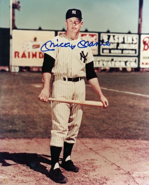 Beautiful Mickey Mantle "Rookie Image" Signed 8" x 10" Photo (PSA/DNA)