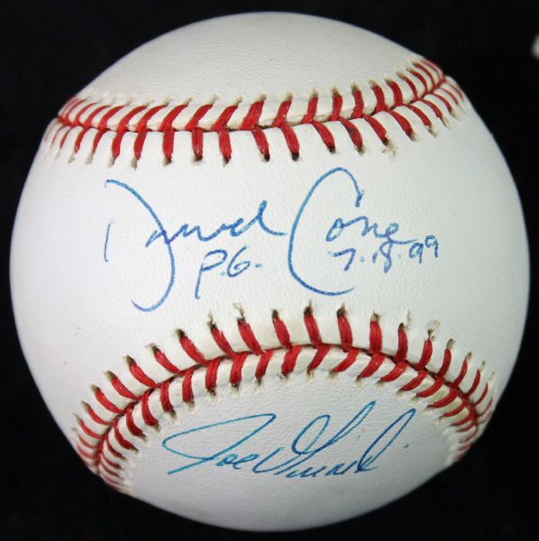 Perfect Game: David Cone & Joe Girardi OAL Baseball (Steiner)