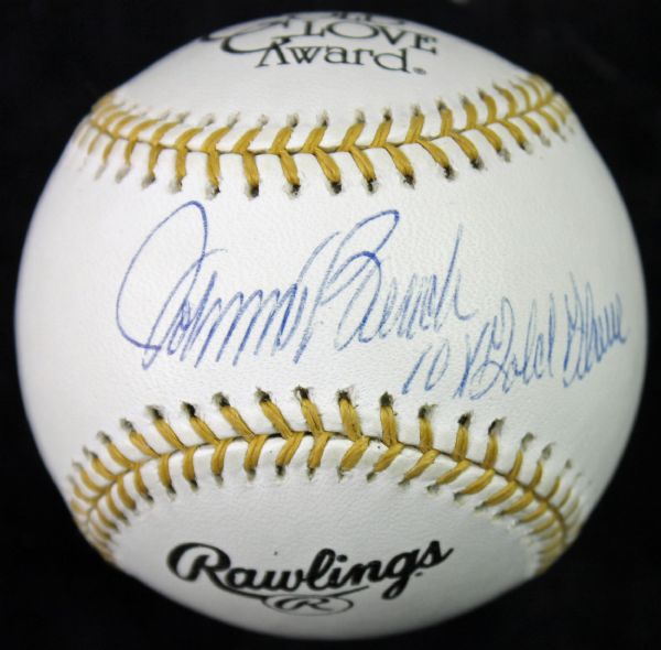 Johnny Bench Signed Gold Glove Baseball w/ "10X Gold Glove" Inscription (PSA/DNA)