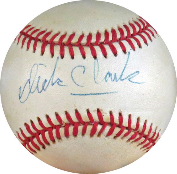 Dick Clark Single Signed OAL Baseball (JSA)