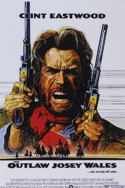 Clint Eastwood Unique Signed "Outlaw Josey Wales" Movie Poster (PSA/DNA)