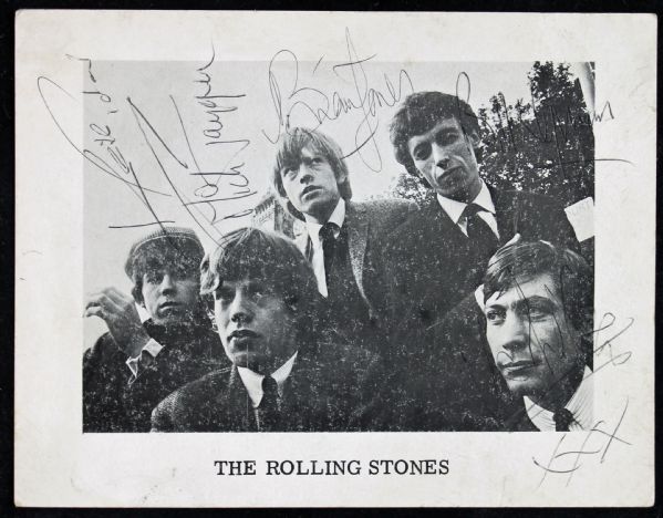 The Rolling Stones: Vintage Group Signed 3" x 5" Promotional Photo (PSA/DNA)