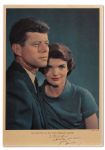 President John F. Kennedy Signed 13" x 17.5" Signed Karsh Color Portrait Photo (JSA)