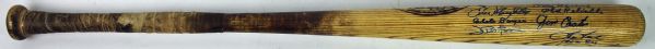 NY Yankee Greats Multi-Signed George Bell Game-Used Baseball Bat w/ 11 Signatures (PSA/DNA)