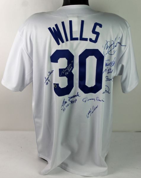 Dodger Greats: Mult-Signed Dodgers Jersey w/9 Signatures (Schwartz Sports)