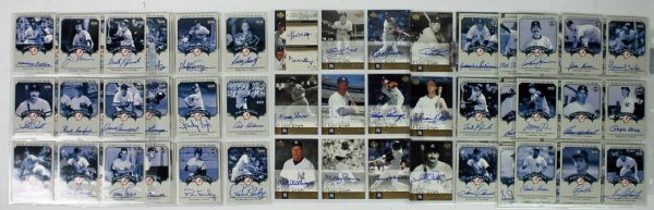 Lot of 80+ Signed NY Yankee Baseball Cards w/Mattingly, Ford, Goosage & Many More! (PSA/DNA)