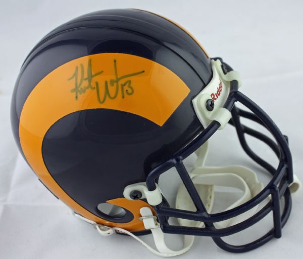 Kurt Warner Signed St. Louis Rams Mini-Helmet (PSA/DNA)