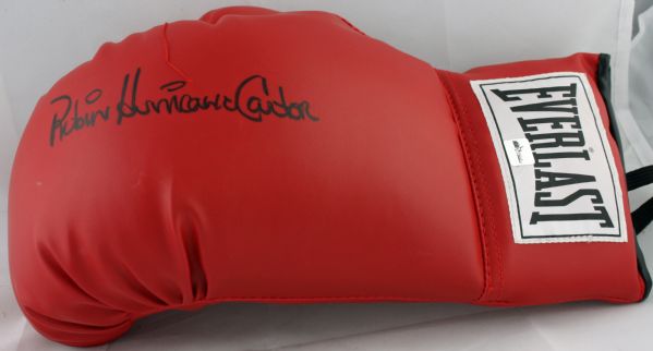 Ruben Hurrican Carter Signed Everlast Boxing Glove (PSA/DNA)