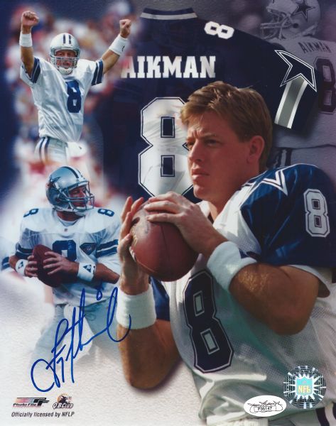 Troy Aikman Signed 8" x 10" Officially Licensed Photo (JSA)
