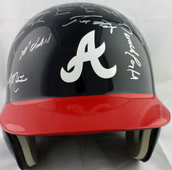 NL Champion 1996 Atlanta Braves Team Signed Batting Helmet w/ 33 Signatures (PSA/DNA)