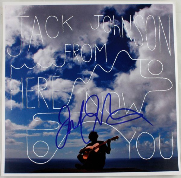 Jack Johnson Signed 12" x 12" Album Flat (PSA/DNA)