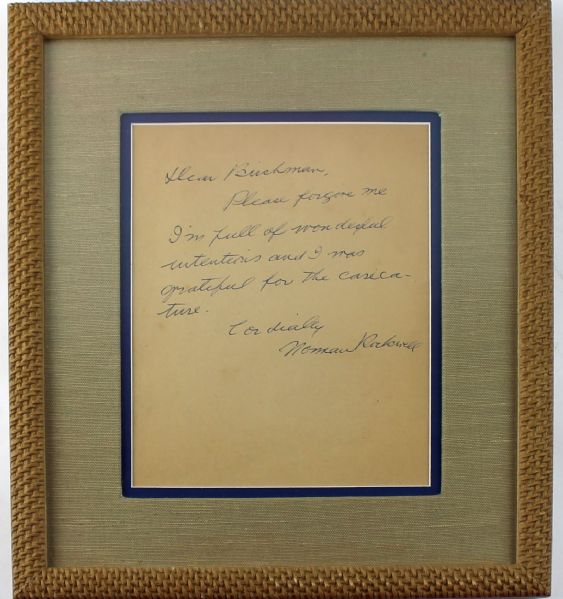 Norman Rockwell Signed Handwritten Letter (PSA/DNA)